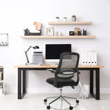 Sedia Home Office MIKO B ECO nera con schienale in rete e braccioli di hjh OFFICE