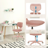 Schienale e seduta regolabili in altezza della Sedia girevole per bambini KID COLORE in rosa di hjh OFFICE