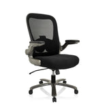 Sedia girevole XXL INSTRUCTOR T I nera con schienale in rete, braccioli e base a cinque ruote di hjh OFFICE – vista a 360° (vista frontale a tre quarti 40°)