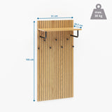 Disegno tecnico dell'Appendiabiti da parete LINNO SPACE con dimensioni 105 × 51 cm e portata di 30 kg di hjh LIVING