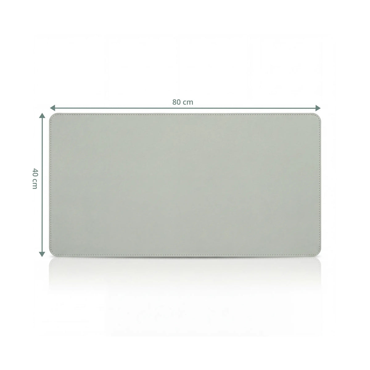 Vista dimensionale del Sottomano da Scrivania Padflux Clean con 80 × 40 cm di hjh OFFICE