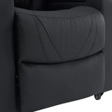 Bracciolo imbottito in pelle nera della poltrona lounge Game Sport RX di hjh OFFICE