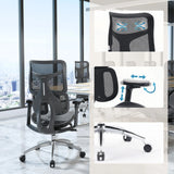 Sedia da ufficio professionale S100-M301 con supporto lombare, altezza del sedile e base regolabili di Sihoo