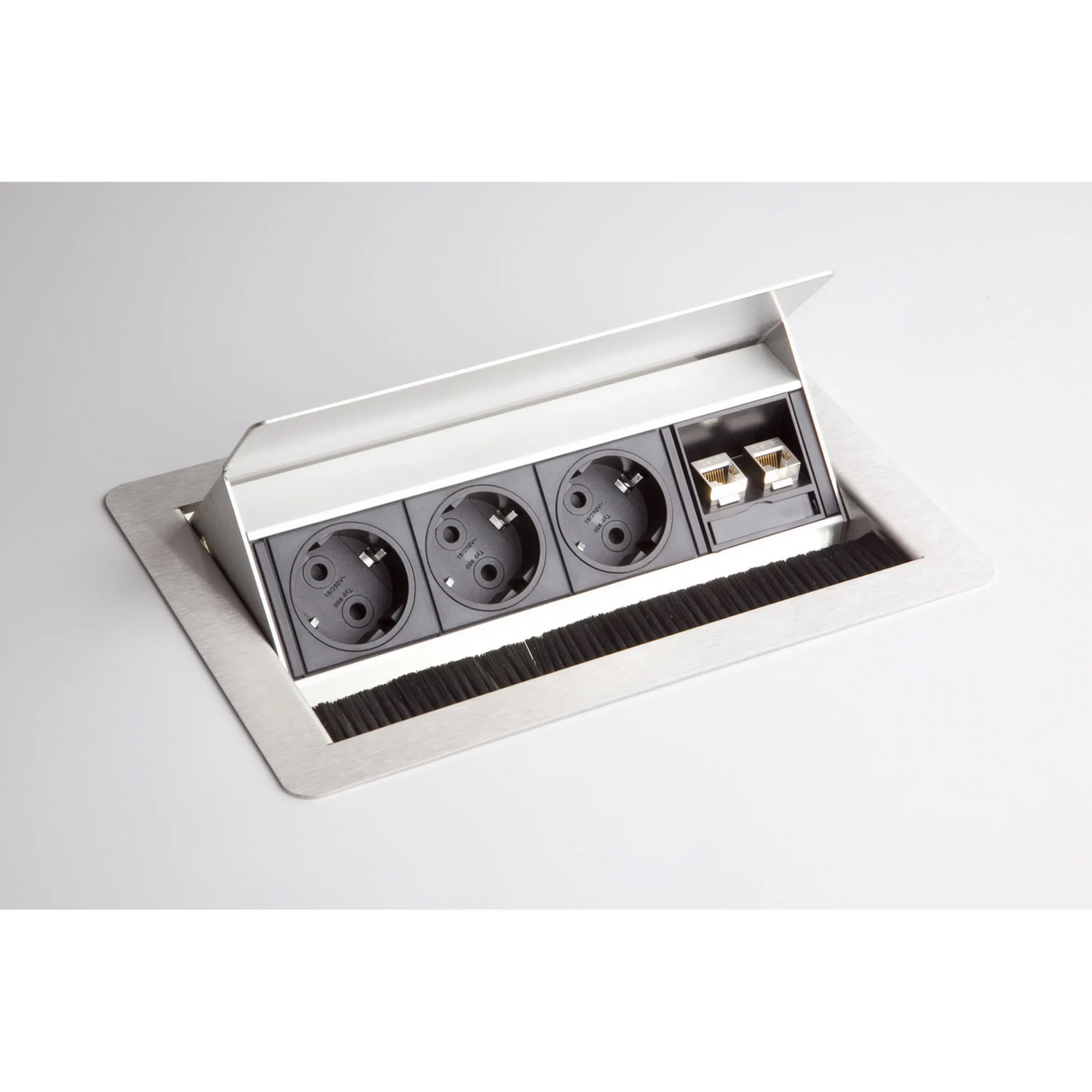 ELDATA0 | Presa multipla (non a scomparsa) | 3 prese | 2 RJ45 - Accessori 