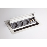 ELDATA0 | Presa multipla (non a scomparsa) | 3 prese | 2 RJ45 - Accessori 