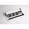 ELDATA0 | Steckdosenleiste (ohne Fräsung) | 3 x Steckdose | 2 x RJ45 - Zubehör - buerostuhl24