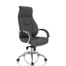 Poltrona professionale ELEGANCE I grigia con braccioli cromati lucidi e base a stella di hjh OFFICE