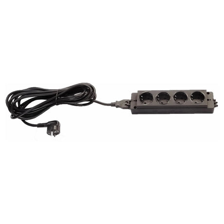 Multipresa nera ELSL45DE con quattro prese e cavo lungo di hjh OFFICE PRO