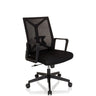 Sedia Home Office ENCO nera con schienale in rete e braccioli di hjh OFFICE