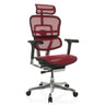 Poltrona di lusso ERGOHUMAN GEN2 con rivestimento in rete rossa e base lucida di hjh OFFICE