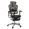 Poltrona di lusso ERGOHUMAN PLUS LEGPRO GEN2 con rivestimento in rete nera, poggiatesta e poggiapiedi di hjh OFFICE