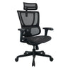 Poltrona di lusso ERGOHUMAN SLIM ECO M GEN2 con rivestimento in rete nera e poggiatesta regolabile di hjh OFFICE