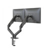 Supporto per monitor nero Ergomount GF2 per due schermi con bracci articolati regolabili di hjh OFFICE