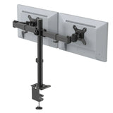 Supporto per monitor nero Ergomount M2 per due schermi con fissaggio al tavolo di hjh OFFICE