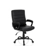Poltrona Home Office ERGOSMOOTH BIG nera con rivestimento trapuntato e braccioli di hjh OFFICE