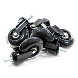 Rotelle per Sedia 5x ROLO SKATE ST 11mm/75mm nero trasparente per pavimenti duri di hjh OFFICE