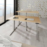 Scrivania regolabile elettricamente in altezza XDKB 19 S in rovere rustico con pannello di controllo di hjh OFFICE PRO