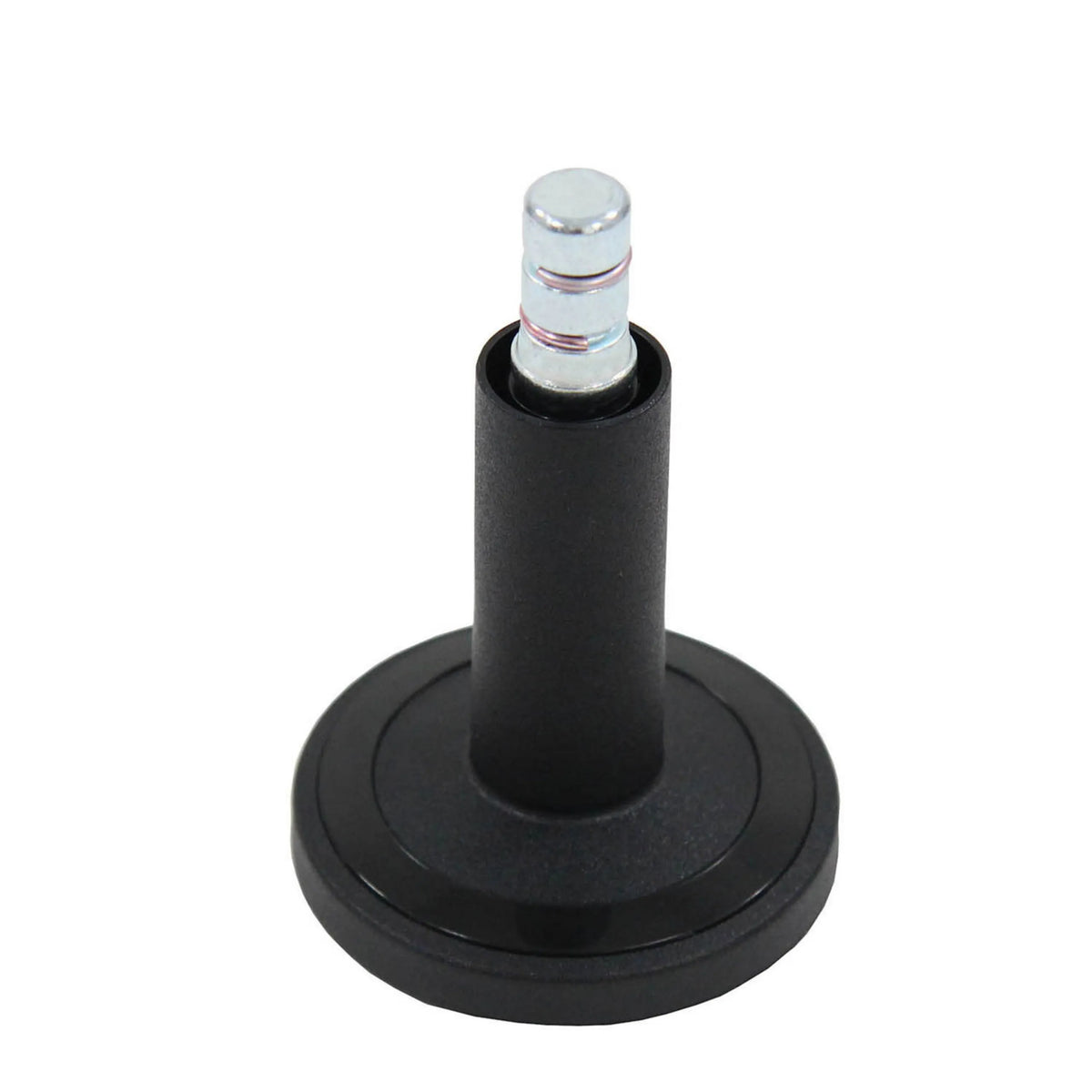 Piedini per sedie STATO-M neri per moquette con perno in metallo argentato e diametro di 11 mm di hjh OFFICE
