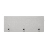 Divisorio per scrivania FLEXMIUT D 180 grigio chiaro melange con tre morsetti di fissaggio di hjh OFFICE