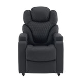 Poltrona Lounge Game Sport RX nera con cuciture a nido d'ape sullo schienale e ruote di hjh OFFICE – vista a 360° (vista frontale 0°)