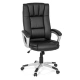 Sedia Home Office RELAX CL150 nera con rivestimento trapuntato e base a cinque ruote di MyBuero – vista a 360° (vista frontale 20°)