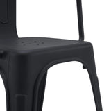 Seduta con fori di ventilazione della sedia bistro Vantaggio Poly in nero di hjh OFFICE