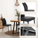 Sedia per sala da pranzo VISETO in nero con seduta e schienale imbottiti di hjh LIVING