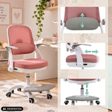 Schienale, braccioli e altezza del sedile regolabili della sedia girevole per bambini Kiddy Smart Step di hjh OFFICE (immagine generata dall’IA)