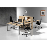 Cassettiera SIGNA SCA1 in rovere con tre cassetti come parte di un gruppo scrivania di hjh OFFICE PRO