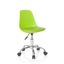 Sedia girevole per bambini FANCY II in verde con base cromata lucida e rotelle di hjh OFFICE