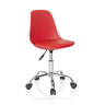 Sedia girevole per bambini FANCY II rossa con base cromata lucida e cinque ruote di hjh OFFICE