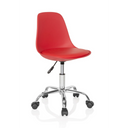 Sedia girevole per bambini FANCY II rossa con base cromata lucida e cinque ruote di hjh OFFICE