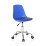 Sedia girevole per bambini FANCY II blu con base in metallo lucido e rotelle di hjh OFFICE