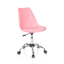 Sedia Home Office FANCY PRO in rosa con base cromata e rotelle di hjh OFFICE