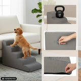 Scaletta per animali domestici PAWY STEP 5 grigia con maniglia per il trasporto, cerniera e test di carico di hjh LIVING (immagine generata dall’IA)