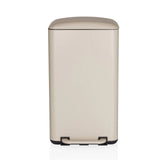 Cestino beige CLEAN BEVA con capacità di 30 litri e pedale di hjh OFFICE