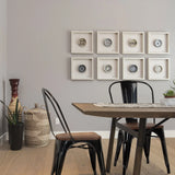 Sedie bistro nere VANTAGGIO COMFORT W con seduta in legno a un tavolo da pranzo di hjh OFFICE