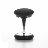 Ausilio per la posizione eretta SITNESS 20 nero con seduta imbottita e base rotonda di Topstar – vista a 360° (vista posteriore a tre quarti 120°)