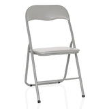 Sedia pieghevole TUDELA BASIC grigia con seduta e schienale imbottiti di hjh OFFICE – vista a 360° (vista frontale 15°)