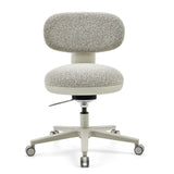 Grauer Home-Office-Bürostuhl SITMOTION W mit strukturiertem Stoffbezug und Fußkreuz mit fünf Rollen von hjh OFFICE – 360-Grad-Ansicht (Frontansicht 0°)