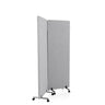 Parete divisoria in due parti FLEXMIUT in grigio chiaro con base su ruote di hjh OFFICE