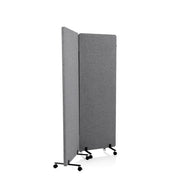 Set di due pareti divisorie FLEXMIUT grigio scuro con piedi a rotelle di hjh OFFICE
