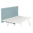 Divisorio per scrivania blu FLEXMIUT D1 con piano bianco e quattro gambe di hjh OFFICE