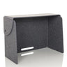 Divisorio per scrivania FLEXMIUT FOLD in feltro grigio con passacavi integrato di hjh OFFICE