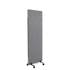 Parete divisoria FLEXMIUT in grigio scuro con base su ruote di hjh OFFICE
