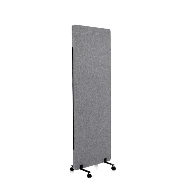 Parete divisoria FLEXMIUT in grigio scuro con base su ruote di hjh OFFICE
