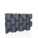 Parete divisoria FLEXMIUT PLUG grigia in feltro con disposizione sfalsata come set di quattro pezzi di hjh OFFICE