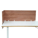 Divisorio per scrivania FLEXMIUT ROLL W marrone effetto legno con piano tavolo bianco di hjh OFFICE