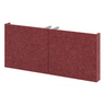 Parete divisoria acustica FlexWall in colore rosso bordeaux con supporti argentati di hjh OFFICE PRO