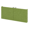 Parete divisoria acustica FlexWall in verde maggio con due pannelli e supporti argentati di hjh OFFICE PRO